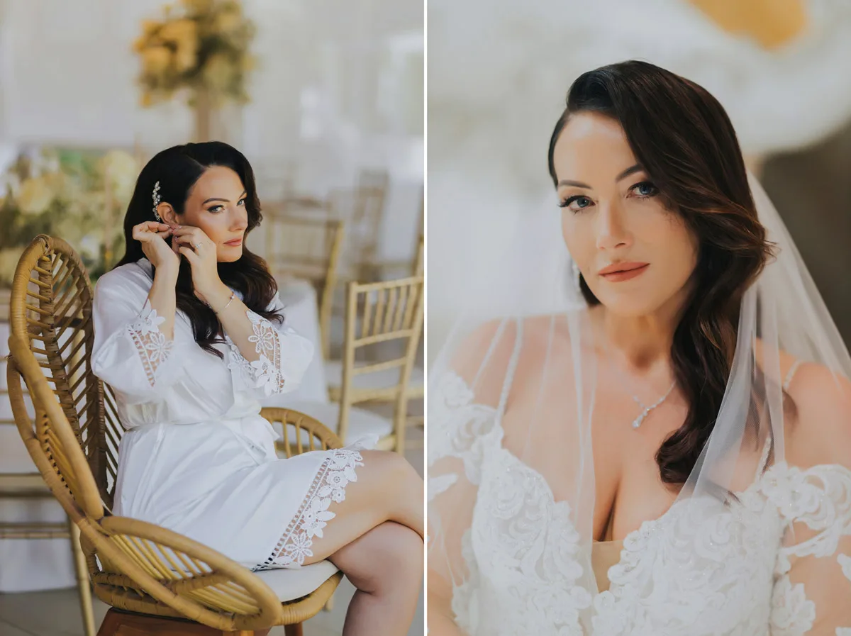 bride getting ready in punta cana