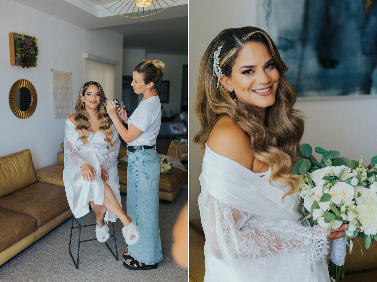 makeup artist in a punta cana wedding day